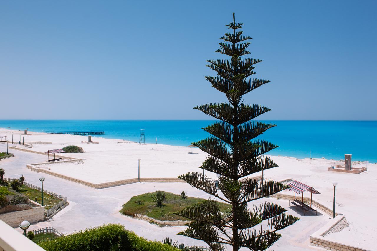 אל עלמיין Beachfront Chalet In Green Beach, North Coast מראה חיצוני תמונה